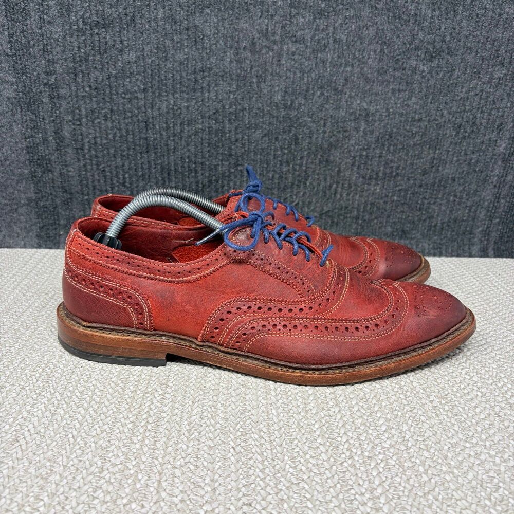 Allen Edmonds Neumok Wingtip Oxfords Brogue Red Leather Dress Shoes Men’s 11 D